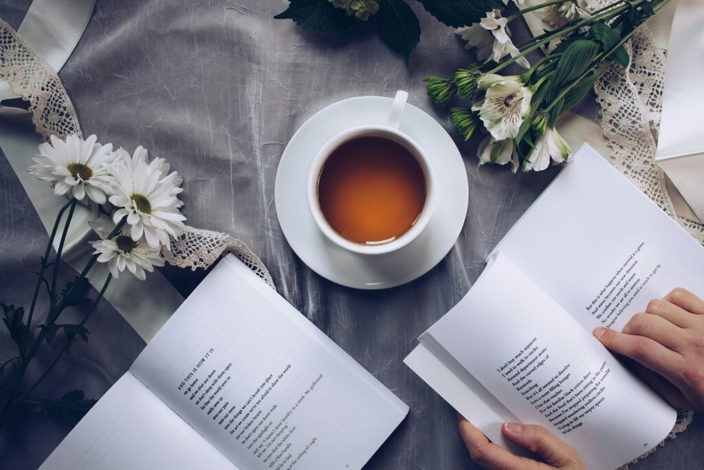 A cup of tea and poetry