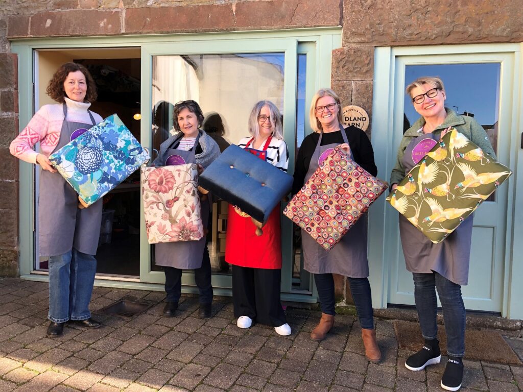 Upholster foot stools